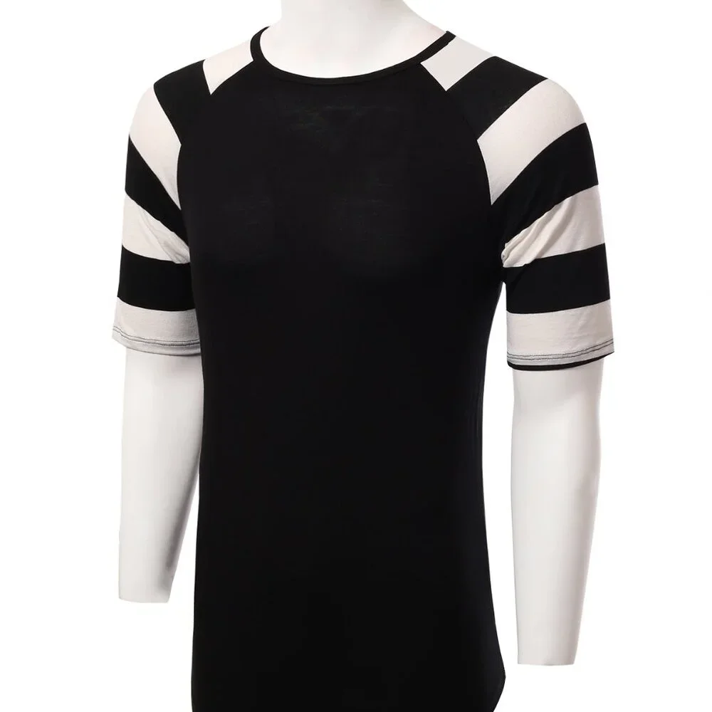 FXN Men's Hipster Short Sleeve Tee BlackWhite - Picture 1 of 3